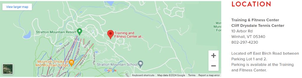 Fitness center map
